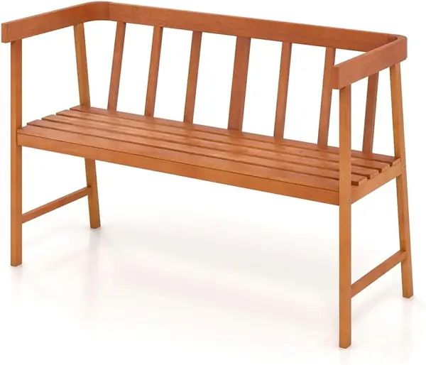 2 Sitzer Gartenbank, Parkbank aus Akazienholz, Balkonbank…