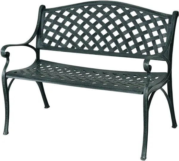 2 Sitzer Gartenbank, wetterfeste Außenbank Aluminium…