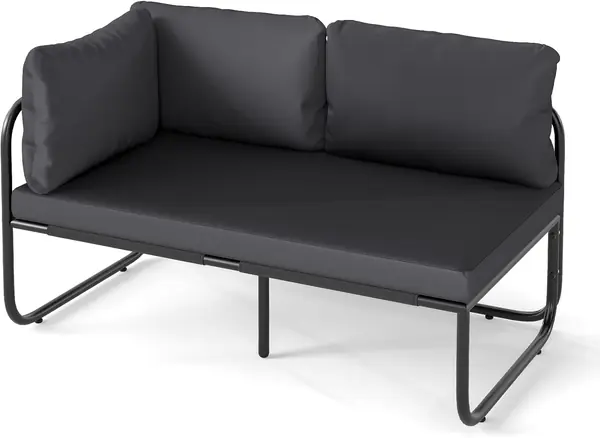 2-Sitzer-Sofa für den Garten, Sessel mit Kissen und…