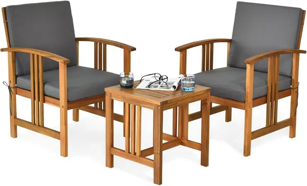 3tlg. Gartenmöbel Set für 2 Personen, Balkonset aus…