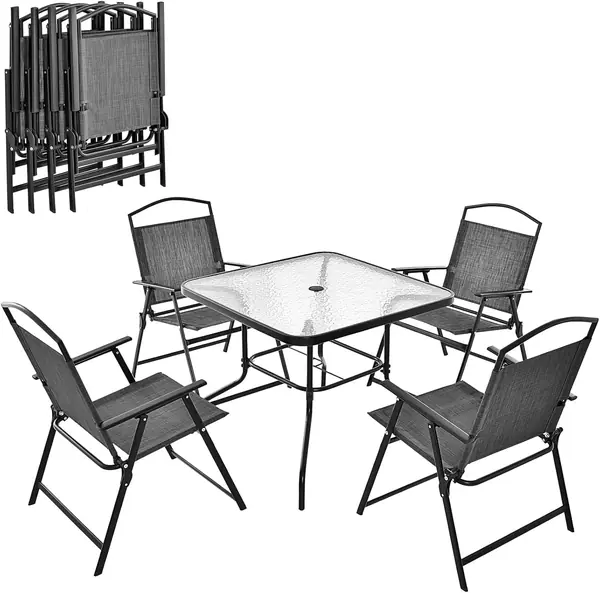 5-teiliges Gartenmöbel Set, Terrassenmöbel Sitzgruppe…