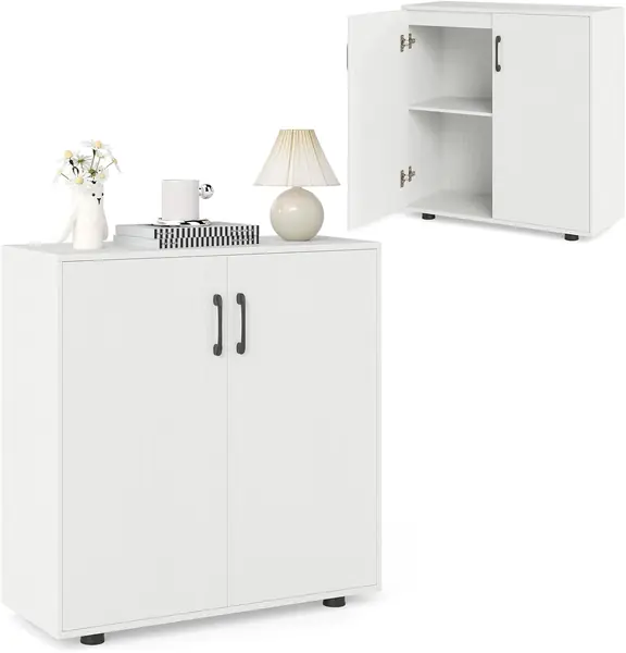 Buffetschrank mit 2 Türen, Sideboard mit verstellbarem…
