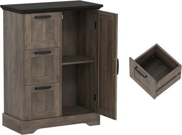 Buffetschrank mit 3 Schubladen & Schrank mit Türen…