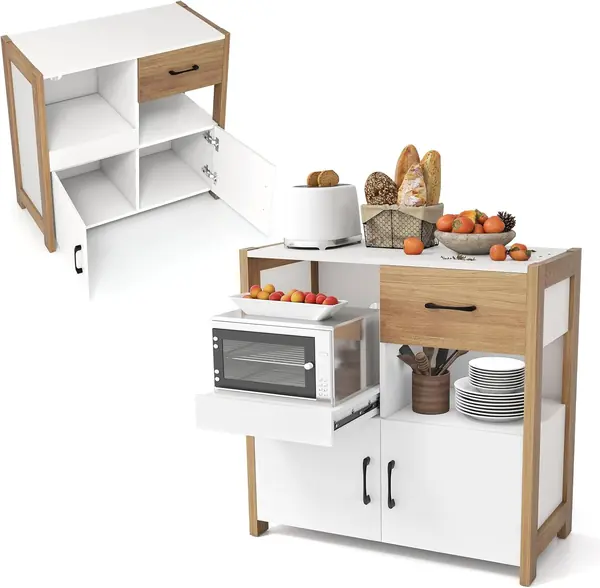 Buffetschrank mit Schieberegal, Küchenschrank mit…