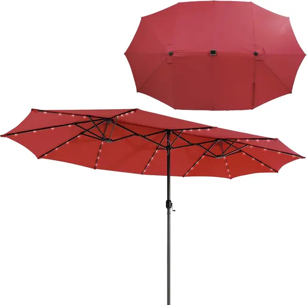 Doppelsonnenschirm 470 x 280 x 246,5 cm mit LED…
