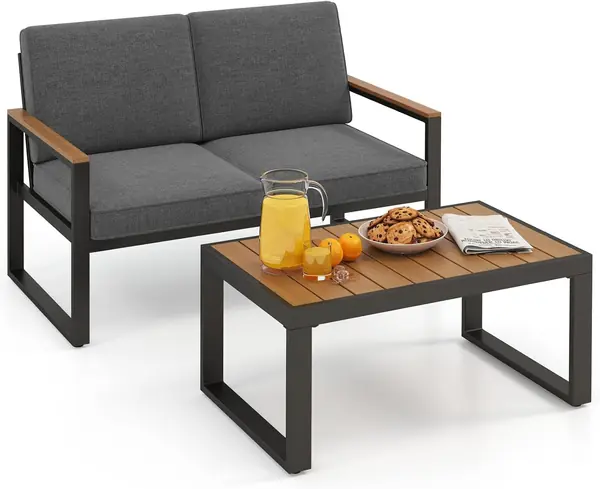 Gartenmöbel-Set 2-teilig für 2 Personen, Gartenmöbel mit…