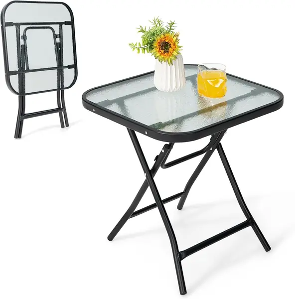 Gartentisch quadratisch, Beistelltisch klappbar…
