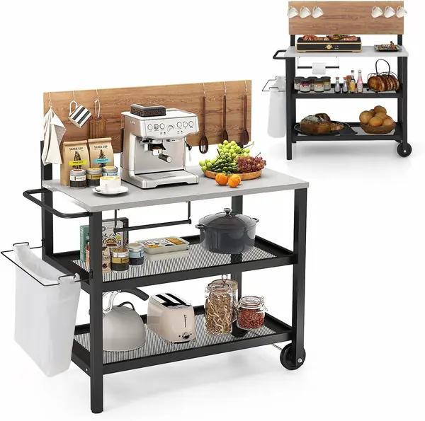 Grillwagen mit klappbarer Tischplatte, Outdoor…