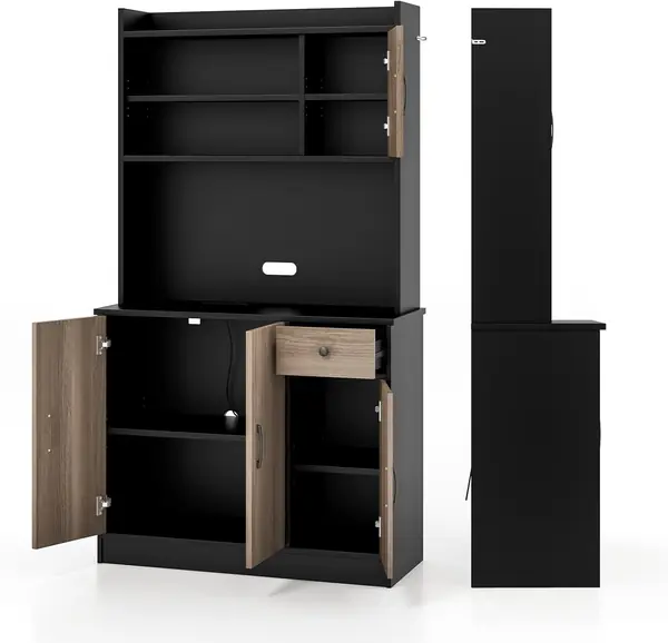 Hochschrank Buffetschrank 180cm, Küchenschrank mit &…