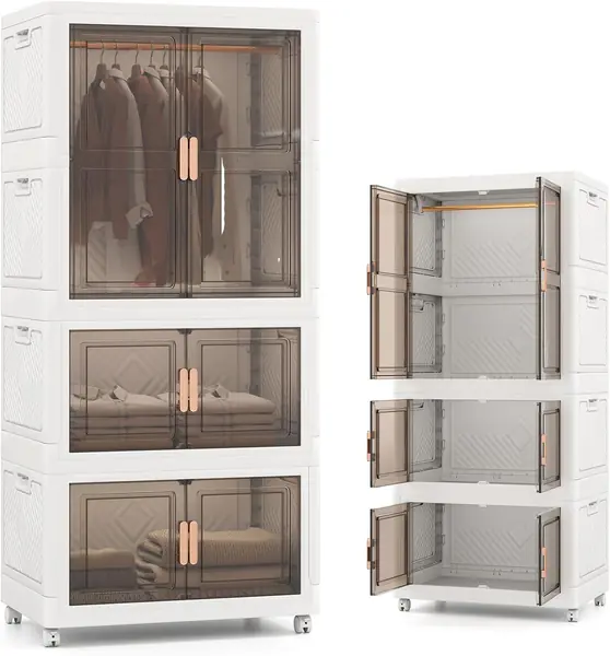 Kleiderschrank mit 2 feststellbaren Rollen…