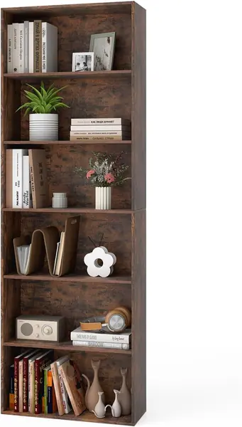 Offenes Bücherregal mit 6 Ebenen, Bücherschrank…