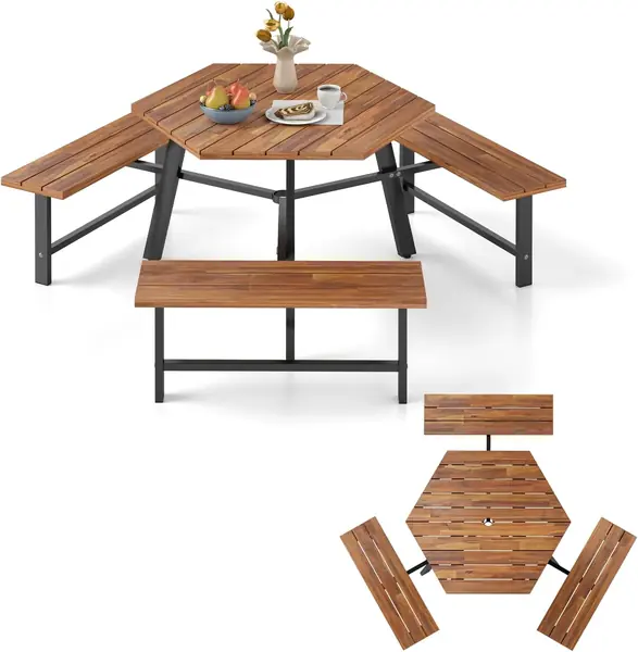 Picknicktisch Set für 6 Personen, Sitzgruppe aus…