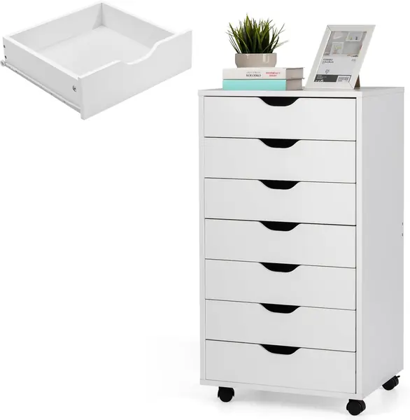 Rollcontainer mit Schubladen, mobiler Aktenschrank…