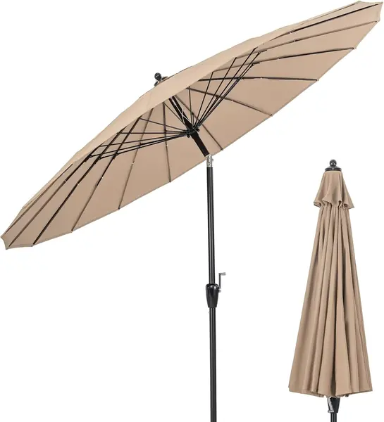 Sonnenschirm Ø 265 cm, Gartenschirm neigbar mit…