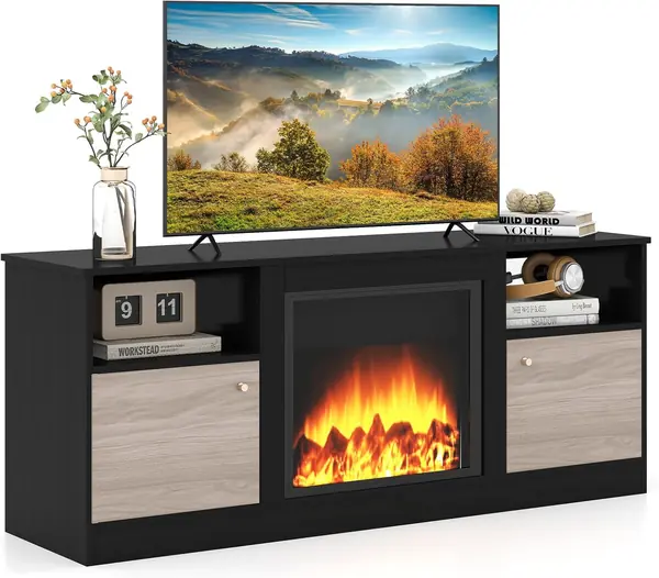 TV Schrank mit LED-Beleuchtung, multifunktionaler…